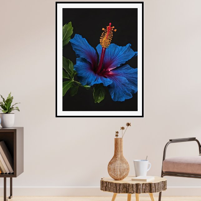 Affiche "Fleur sereine : La Beauté des fleurs d'Hibiscus B (Salon 3)