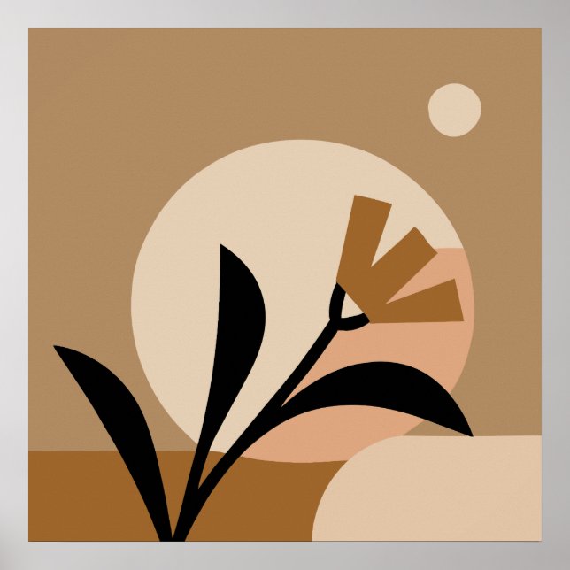 Affiche Fleur Soleil Boho (Devant)