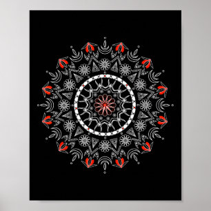 Affiche Fleur Spirituelle Femmes Hommes Mandala Yoga Médit