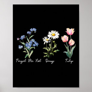 Affiche Fleur subtile 8647 Fleurs de Trump Ne m'oubliez pa