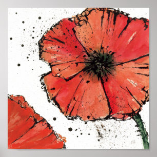 Affiche Fleur sur un arrière - plan blanc