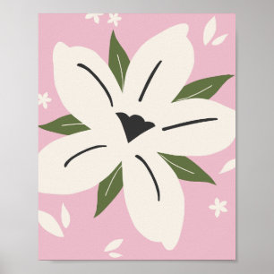 Affiche Fleur tropicale 05 Botanique rose