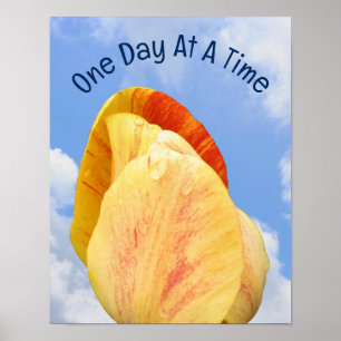 Affiche Fleur Tulipe Un Jour À La Fois Inspirante