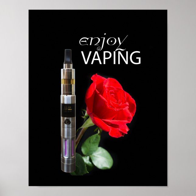 Affiche Fleur Vapeur et rose (Devant)