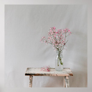 Affiche Fleur vase bébé s respirer naturel