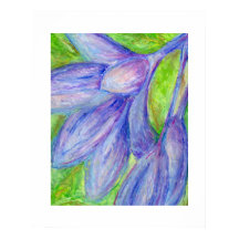 Fleur violette au pastel à l'huile