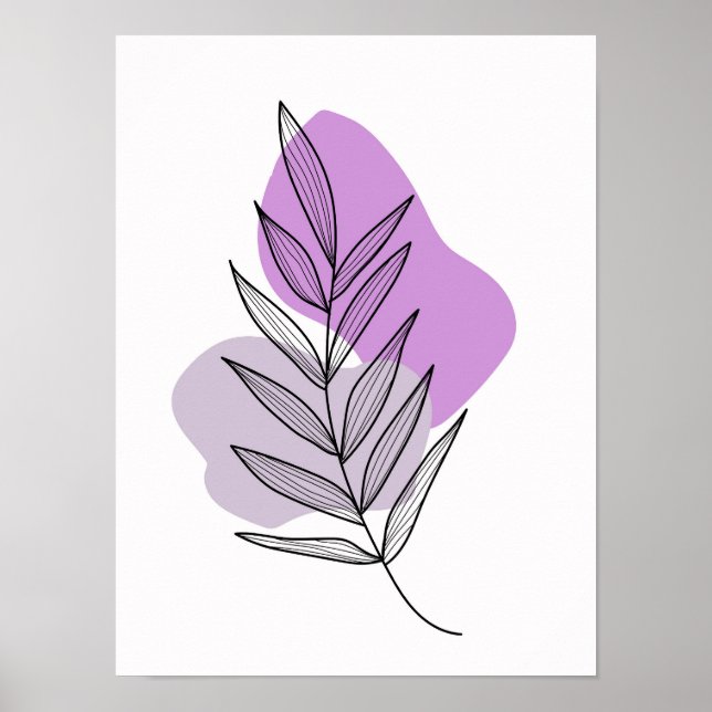 Affiche Fleur violette bohème (Devant)