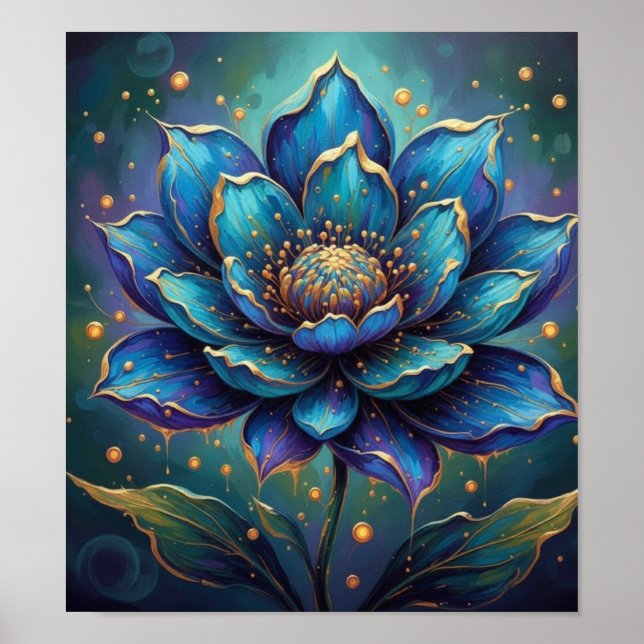 Affiche FleurDeLotusBleue (Devant)
