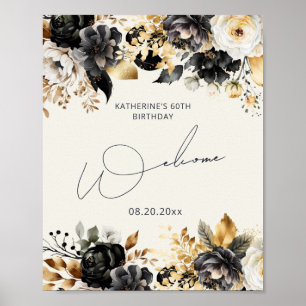 Affiche Fleurie 'Black Gold' pour les 60 ans