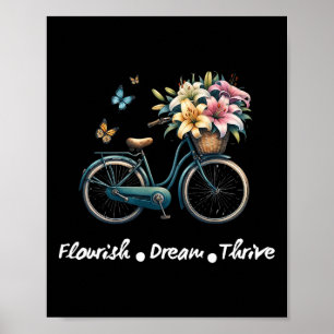 Affiche Fleurir Rêve Prospérer Floral Vélo Subtil 8647 Tru