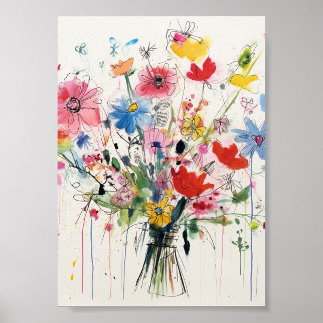 Affiche Fleuris fantaisistes, fleuris (Devant)