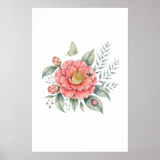 Affiche fleurs  (Devant)