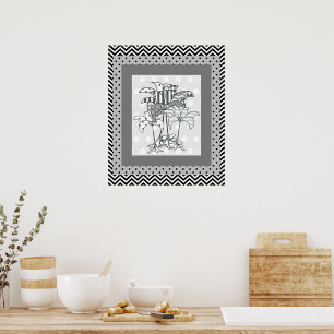 Affiche Fleurs à motifs Cadeau Appartement Maison