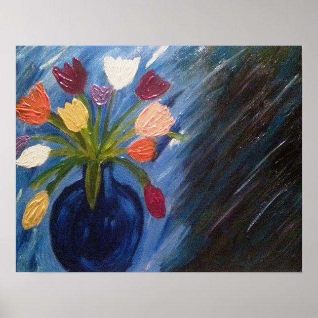 Affiche Fleurs Abstraites dans le vase (Devant)