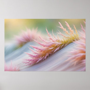 Affiche Fleurs Abstraites des Prairies Champ Nature paisib