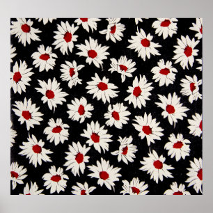 Affiche Fleurs Abstraites, motif d'aquarelle d'art.