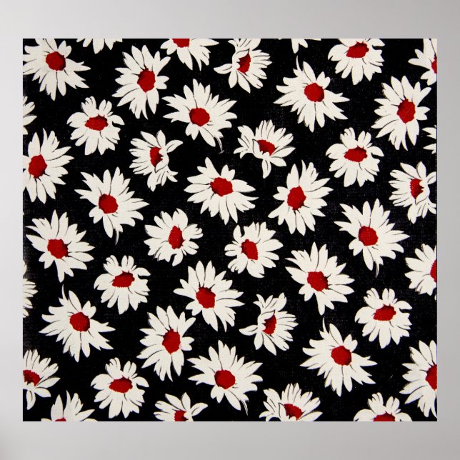 Affiche Fleurs Abstraites, motif d'aquarelle d'art. (Devant)