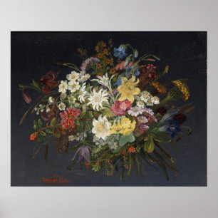Affiche Fleurs alpines Vintages Anna Stainer-Knittel
