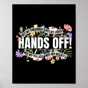 Affiche Fleurs anti-Trump Résiste Mon Président N'est Pas 