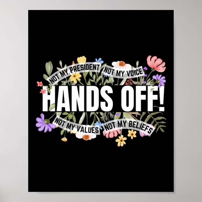 Affiche Fleurs anti-Trump Résiste Mon Président N'est Pas  (Devant)