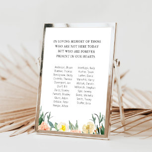 Affiche Fleurs Aquarelles Mémorial de Réunion de Classe Sc