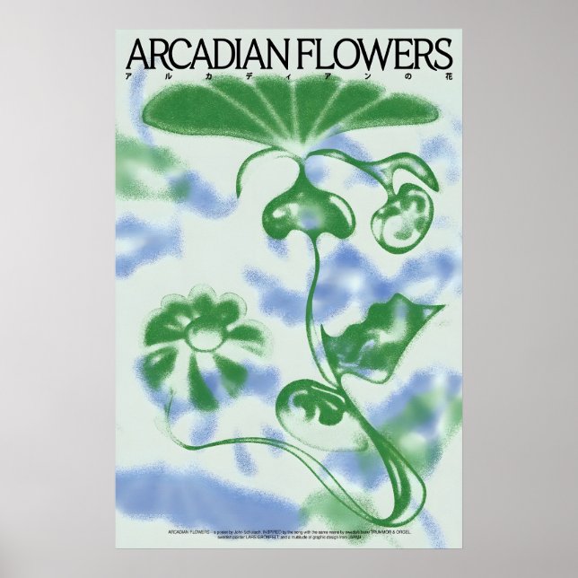 Affiche Fleurs Arcadiennes Formule Abstraite Bauhaus Japon (Devant)