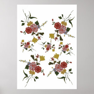 Affiche Fleurs Artistiques Japonaises Fleur