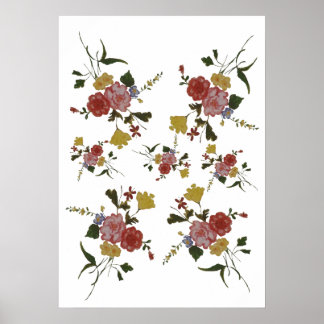 Affiche Fleurs Artistiques Japonaises Fleur