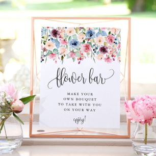Affiche Fleurs Bar Aquarelle Fleur Floraison