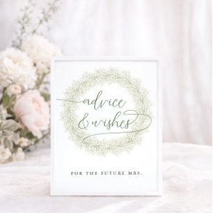 Affiche Fleurs Blanches Classiques Conseils et Vœux de Mar