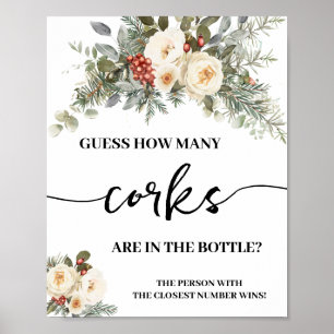 Affiche Fleurs blanches d'hiver Combien de bouchons Jeu de