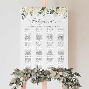 Affiche Fleurs blanches, Fleurs crème, Bohème, Plan de tab