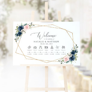 Affiche Fleurs Bleu Marine, Fleurs Roses, Chronologie de M