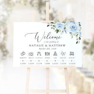 Affiche Fleurs Bleu Poussiéreux, Bohème, Bienvenue au Mari