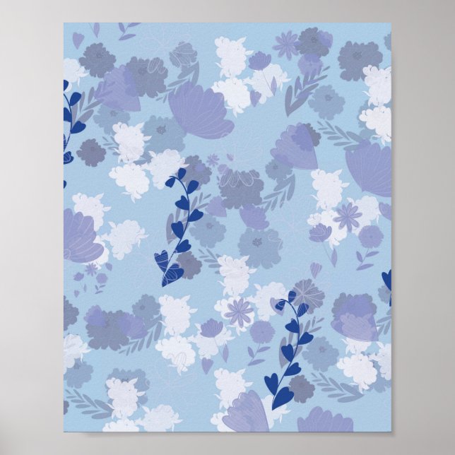 Affiche Fleurs Bleues (Devant)