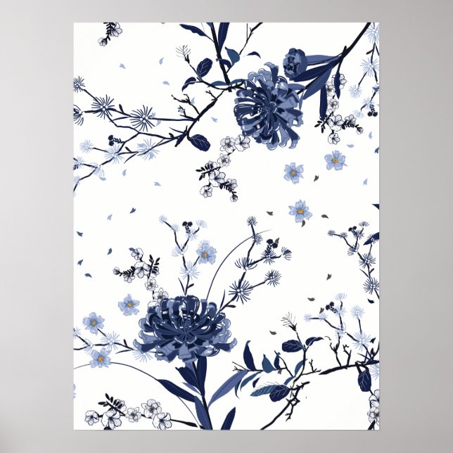 Affiche Fleurs bleues (Devant)