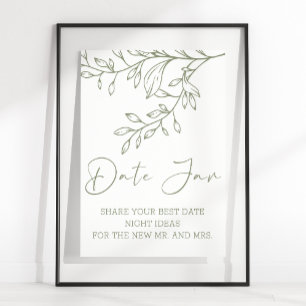 Affiche Fleurs Bohème Sage Soirée de Rendez-vous
