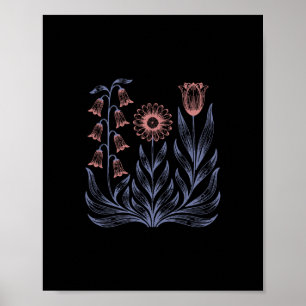 Affiche Fleurs Bohème Subtiles Anti Trump