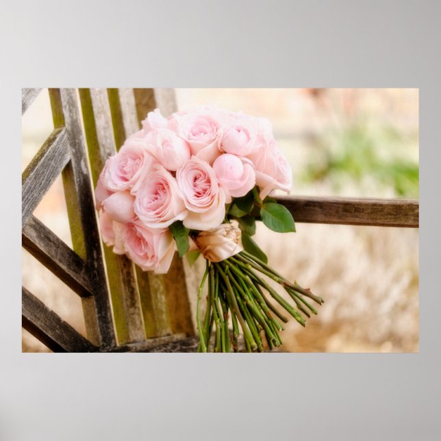 Affiche Fleurs | Bouquet rose (Devant)