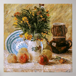 Affiche Fleurs Café et Fruit Van Gogh Art