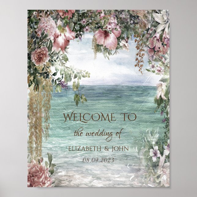 Affiche Fleurs Chic Océan (Devant)