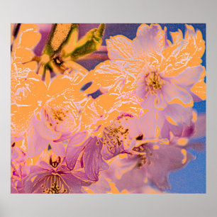 Affiche Fleurs colorées Imprimer