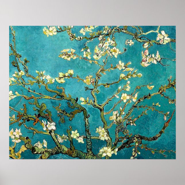 Affiche Fleurs d'amandier de Van Gogh Impressionnisme clas (Devant)