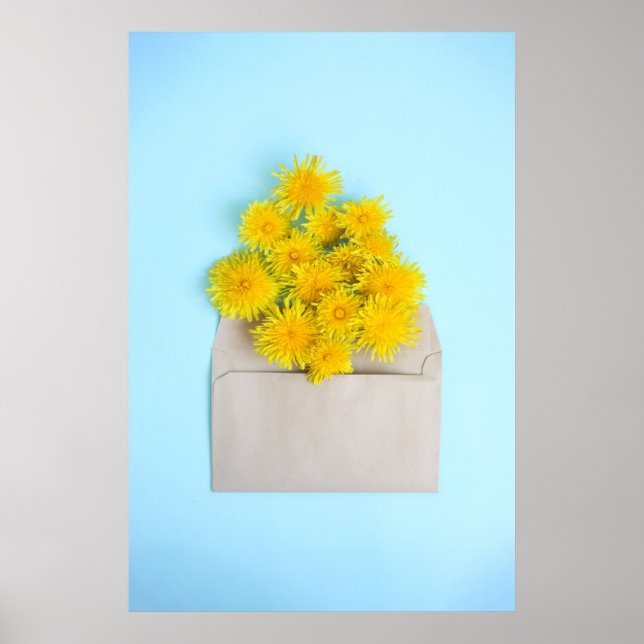 Affiche Fleurs | Dandelions dans l'enveloppe (Devant)