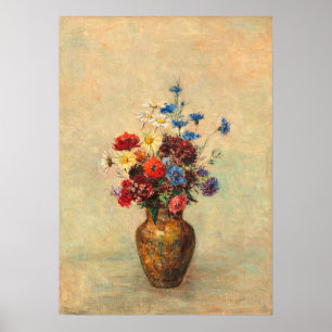 Affiche Fleurs dans un vase (1910) par Odilon Redon