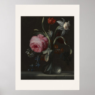 Affiche Fleurs dans un vase - Art floral de l'Âge d'or hol