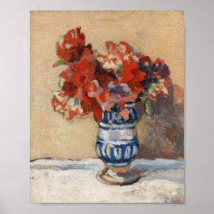 Affiche Fleurs dans un Vase Bleu   Christopher Wood