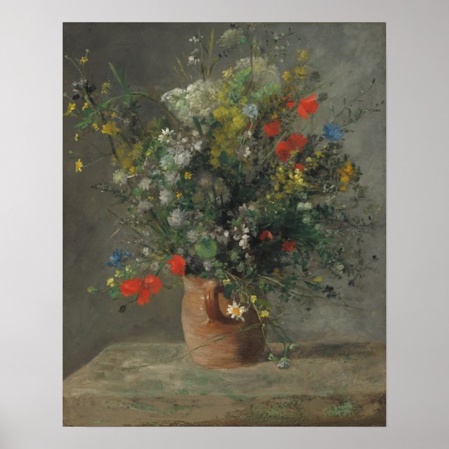 Affiche Fleurs dans un vase, c.1866 (Devant)