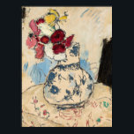 Affiche Fleurs dans un vase de fleurs | Tadeusz Makowski<br><div class="desc">Flowers in a Flower-Vase (1909) de Tadeusz Makowski (polonais, 1882-1932) marque une première exploration de l’abstraction et de la stylisation dans l’oeuvre de l’artiste. Cette composition présente un bouquet de fleurs distillée en formes simplifiées et en perspective aplatie, annonçant la direction moderniste de Makowski. Avec des contours audacieux et un...</div>