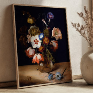 Affiche Fleurs dans un vase en verre par Dirck de Bray Vin